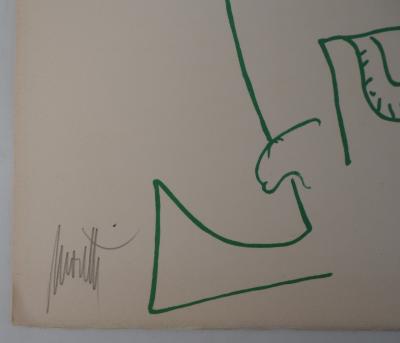 Jean COCTEAU et Raymond MORETTI : Fonds marins - Lithographie originale signée 2