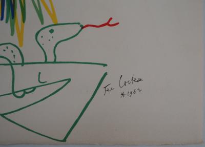 Jean COCTEAU et Raymond MORETTI : Fonds marins - Lithographie originale signée 2