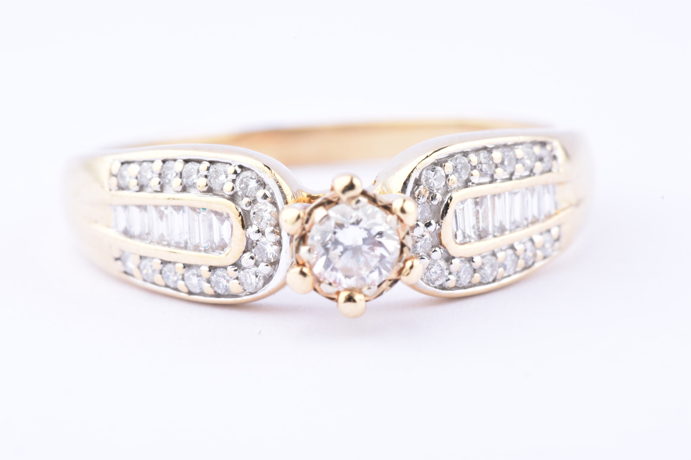 Bague Solitaire Or 18 Carats - Diamant 0.10 Carat, Taille 52, Poids 1.79g