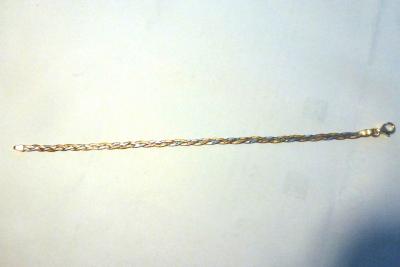 Bracelet tressé 3 ORs 9 carats 2