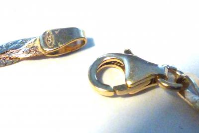 Bracelet tressé 3 ORs 9 carats 2