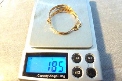 Bracelet tressé 3 ORs 9 carats 2