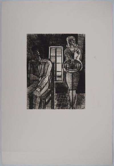 Marcel GROMAIRE - Homme et femme, Gravure signée 2