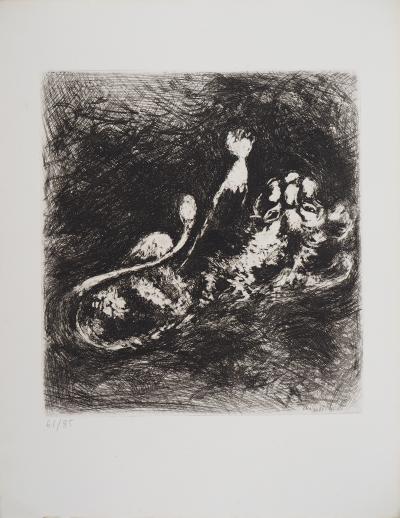 Marc CHAGALL - Le lion et le moucheron, Gravure originale signée 2