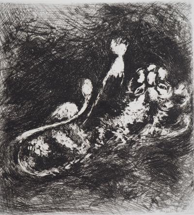 Marc CHAGALL - Le lion et le moucheron, Gravure originale signée 2