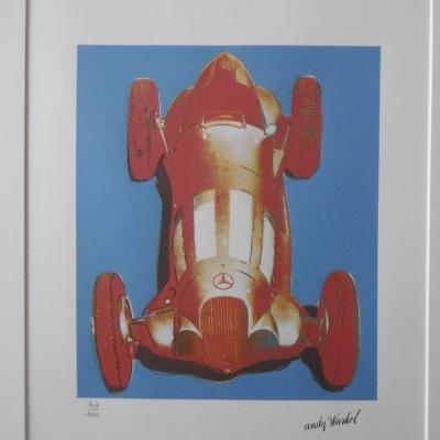 Andy WARHOL (d’après) - Mercedes W125 Racecar Bleu & Rouge - Lithographie 2