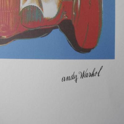 Andy WARHOL (d’après) - Mercedes W125 Racecar Bleu & Rouge - Lithographie 2