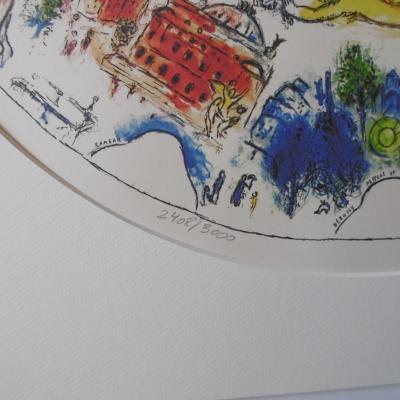 Marc CHAGALL (d’après) Étude pour le plafond de l’Opéra Garnier Lithographie, Signature dans la planche Numérotée à la main 2