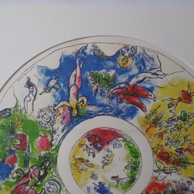 Marc CHAGALL (d’après) Étude pour le plafond de l’Opéra Garnier Lithographie, Signature dans la planche Numérotée à la main 2