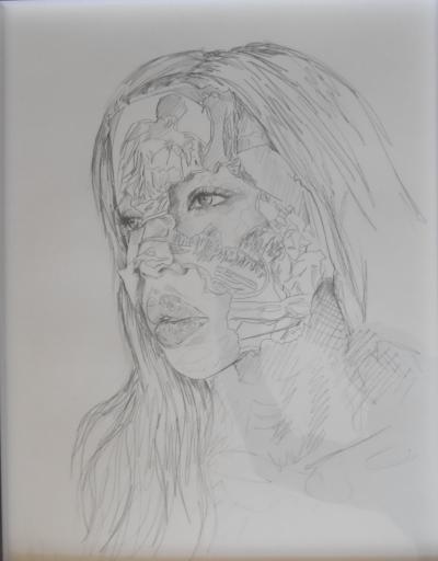 Sandra Chevrier, 2018, Sans Titre 15, Dessin Original au crayon, Pièce Unique, Signée  à la main par l’artiste 2