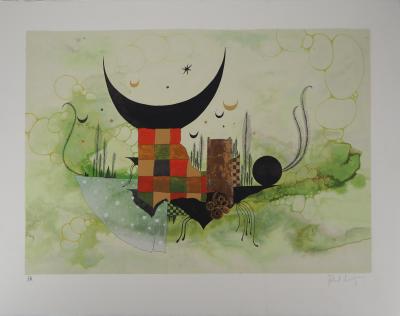 Roland CUCEJ : Triomphe de la Lune - Lithographie originale signée 2