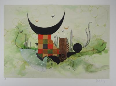 Roland CUCEJ : Triomphe de la Lune - Lithographie originale signée 2
