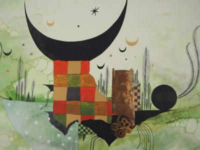 Roland CUCEJ : Triomphe de la Lune - Lithographie originale signée 2