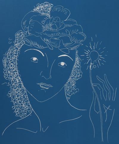 Man Ray : Femme à la fleur - Lithographie signée 2