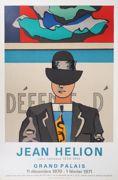 Jean Hélion - Homme au chapeau melon : Lithographie originale 2