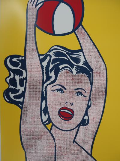 Roy Lichtenstein Fille au ballon  Affiche originale d’époque 2
