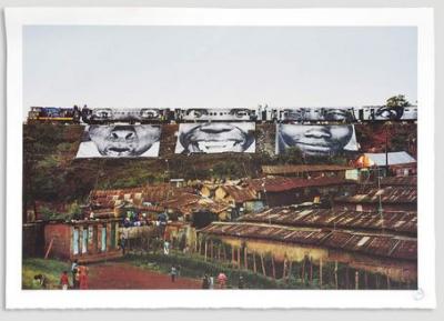 JR - In Kibera Slum, Train Passage 1, 2016 - Lithographie signée au crayon 2