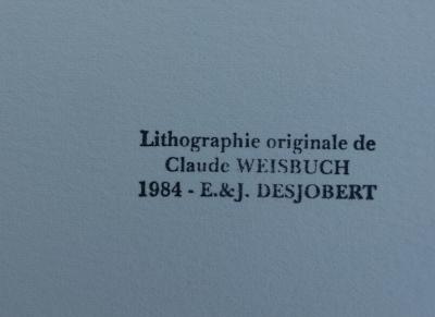 Claude WEISBUCH :  La chute, 1984 - Lithographie originale 2