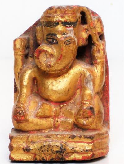 Inde du Nord - Ganesh votif en bois, XIXème siècle 2