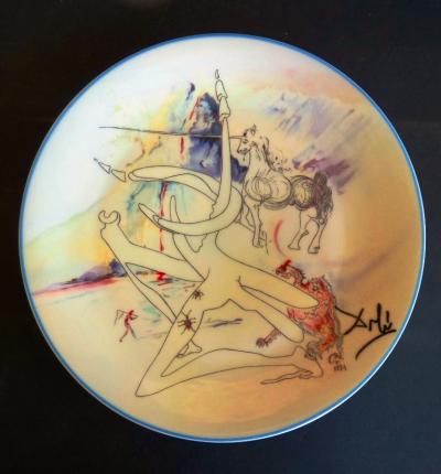 Salvador Dali-6 Assiettes-Porcelaine-Limoges-Signées-Numérotées-Coffret-Complète 2