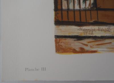 Maurice UTRILLO (d’après)  - Rue Seveste à Montmartre - Lithographie signée 2