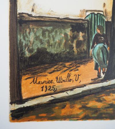 Maurice UTRILLO (d’après) : La Vacheresse, route National à Anse (Rhône) - Lithographie signée 2