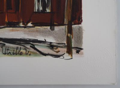 Maurice UTRILLO - Eglise Saint-Pierre, Place du Tertre à Montmartre - Lithographie signée 2