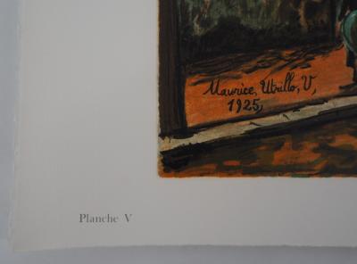 Maurice UTRILLO : La Vacheresse, route National à Anse (Rhône) - Lithographie signée 2