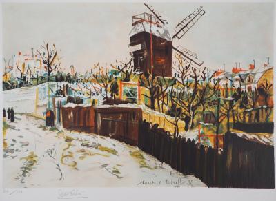 Maurice UTRILLO - Moulin de la Galette à Montmartre - Lithographie signée 2