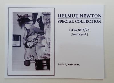 Helmut Newton - Saddle I, Paris 1976, Photo-lithographie signée 2