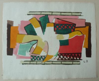 Georges BRAQUE (1882 - 1963) - L’oiseau de feu - Lithographie originale signée 2