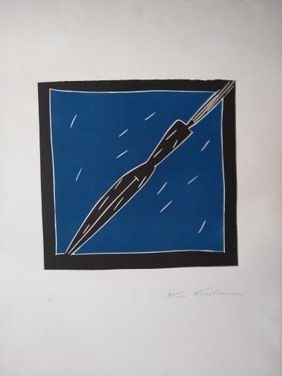 Aki KURODA - Sans titre, 1985 - Linogravure signée au crayon 2