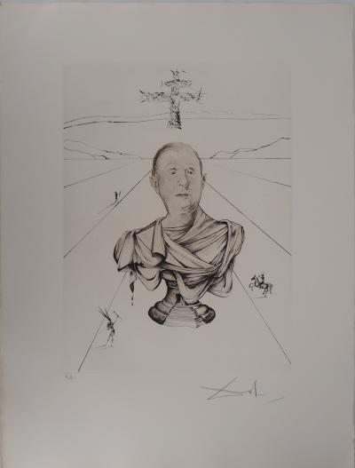 Salvador DALI - Charles De Gaulle, gravure signée 2