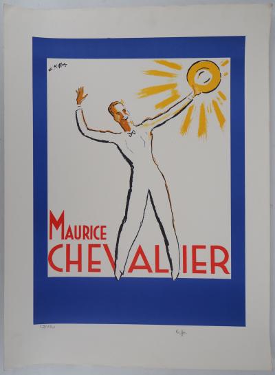 Charles KIFFER : Maurice Chevalier au Soleil - Lithographie Signée 2
