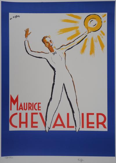 Charles KIFFER : Maurice Chevalier au Soleil - Lithographie Signée 2