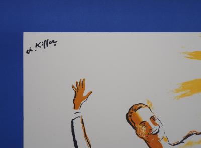 Charles KIFFER : Maurice Chevalier au Soleil - Lithographie Signée 2