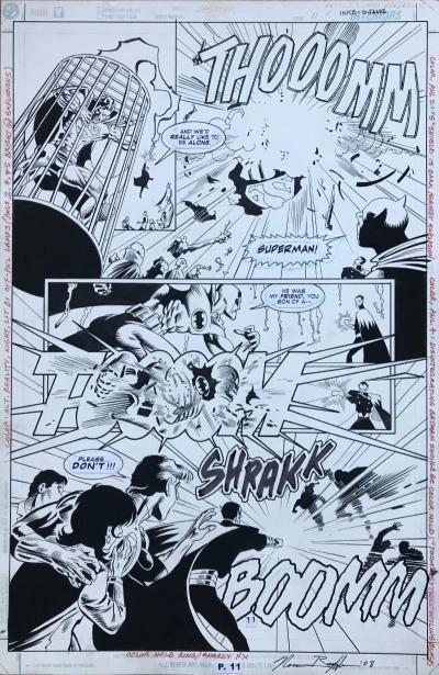 BATMAN & SUPERMAN - planche originale signée 2