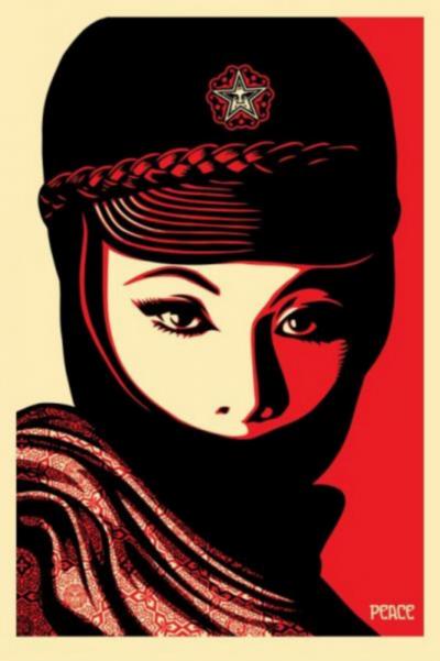 Shepard FAIREY (Obey) - Mujer Fatal -  Impession offset signée au crayon