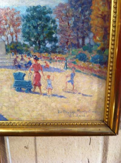 J L Asté - Le jardin des Tuileries  - huile sur toile 2