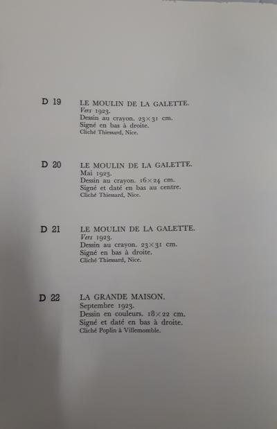 Maurice UTRILLO : Montmartre, le Moulin de la Galette - Dessin original signé 2