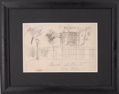 Maurice UTRILLO : Montmartre, le Moulin de la Galette - Dessin original signé 2