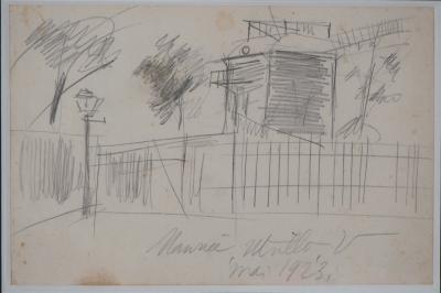 Maurice UTRILLO : Montmartre, le Moulin de la Galette - Dessin original signé 2