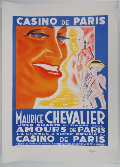 Charles KIFFER : Maurice Chevalier, Amour - Lithographie Signée 2