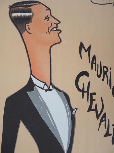 Charles KIFFER : Maurice Chevalier en smoking - Lithographie Signée 2