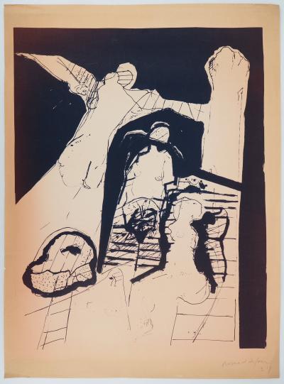 Bernard DUFOUR - Female figures, 1969 - Hand signed screen print 2