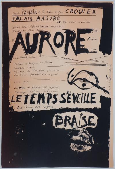 BUTOR et DUFOUR - Affiche originale de Mai 68 signée : Aurore, 1968 2