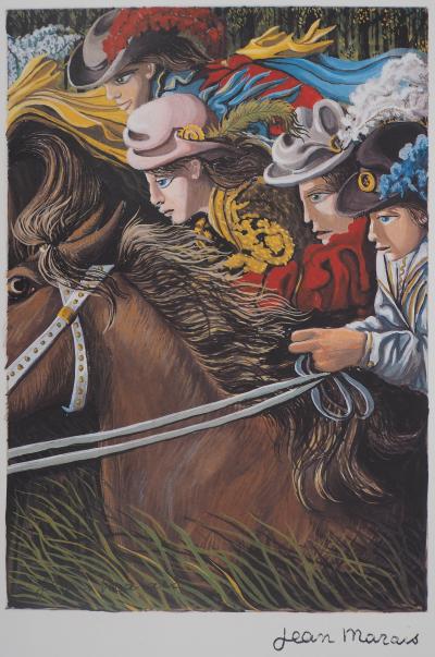 Jean MARAIS (d’après) - La course - Quadrichromie signée 2