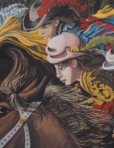 Jean MARAIS (d’après) - La course - Quadrichromie signée 2