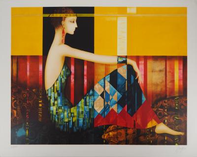 Philippe AUGE : Hommage à Klimt, Lithographie originale signée 2