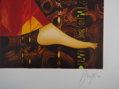 Philippe AUGE : Hommage à Klimt, Lithographie originale signée 2